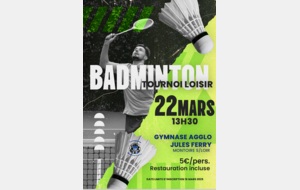 Tournoi de Badminton Montoire sur Loir (41)